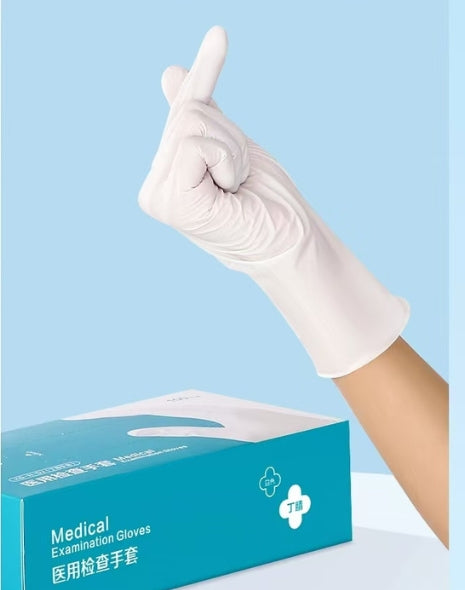 White medical gloves 